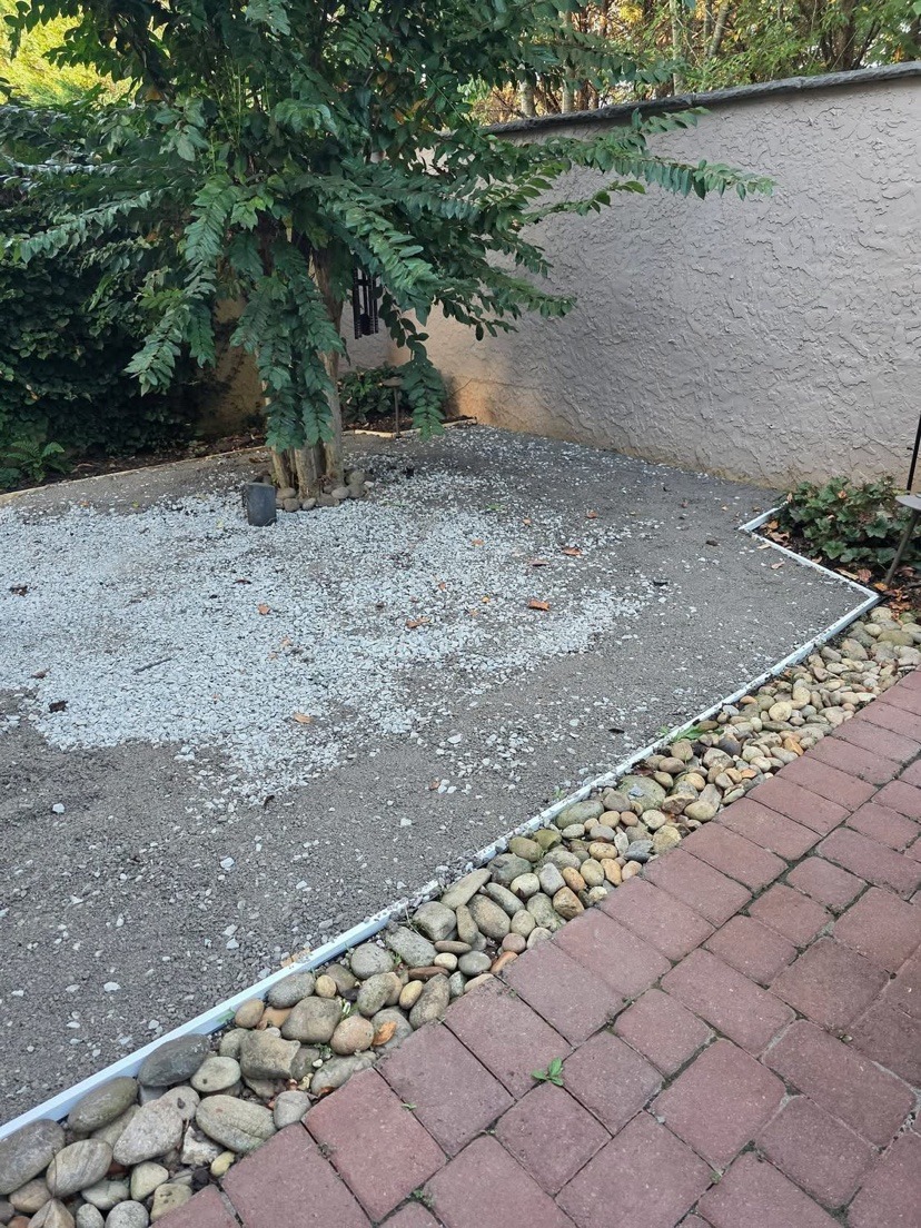 Patio base prep — during | S & J Synthetic Turf
