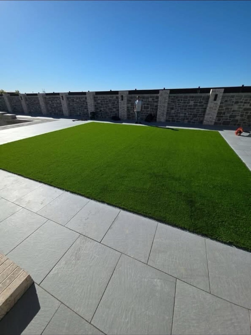 Stone patio — after | S & J Synthetic Turf