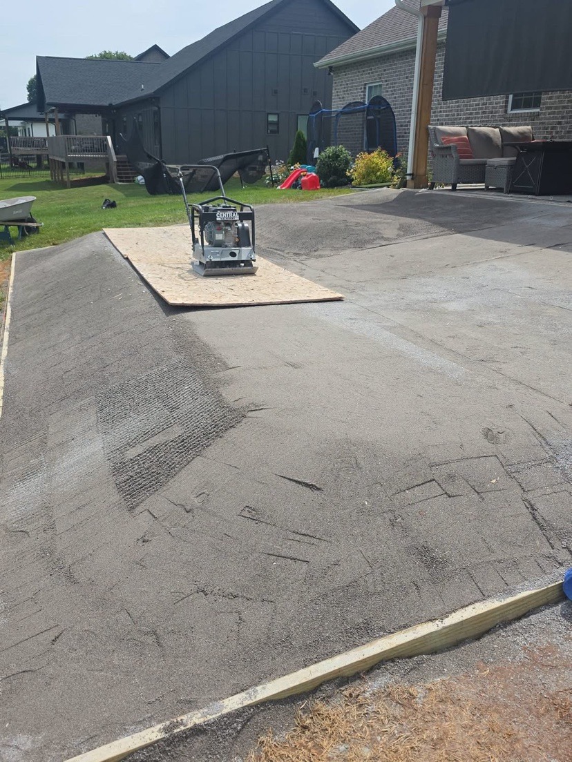 Putting green base compaction — during | S & J Synthetic Turf