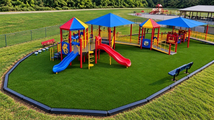 Playground turf installed by S & J Synthetic Turf
