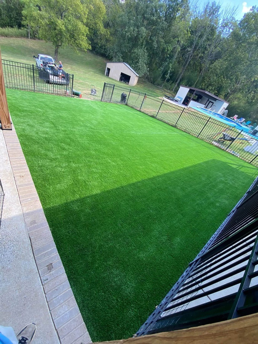 Fenced yard — after | S & J Synthetic Turf