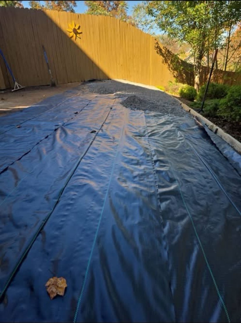 Pet area base prep — during | S & J Synthetic Turf